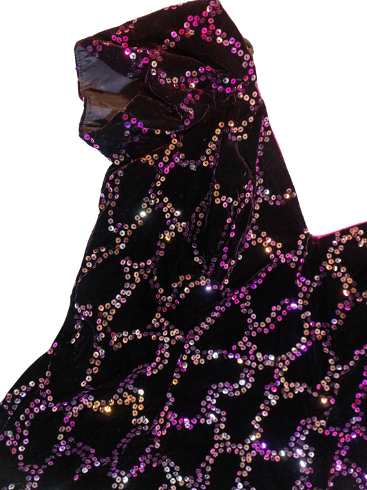 Ame-thirst trap: Velvet Sequin Mini Dress