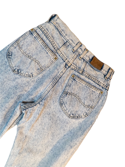 Blue Static: 1980s Lee Acid Wash Jeans