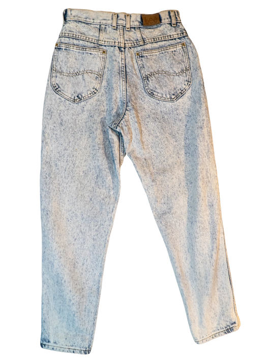 Blue Static: 1980s Lee Acid Wash Jeans
