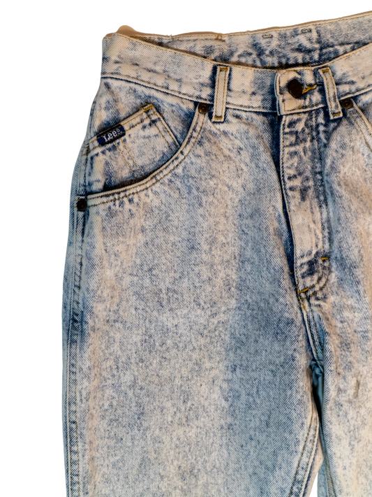 Blue Static: 1980s Lee Acid Wash Jeans