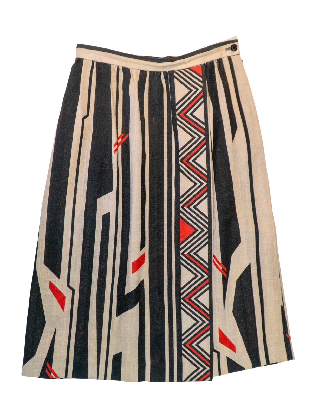 Brutalist Bae: Vintage Geometric Print Skirt