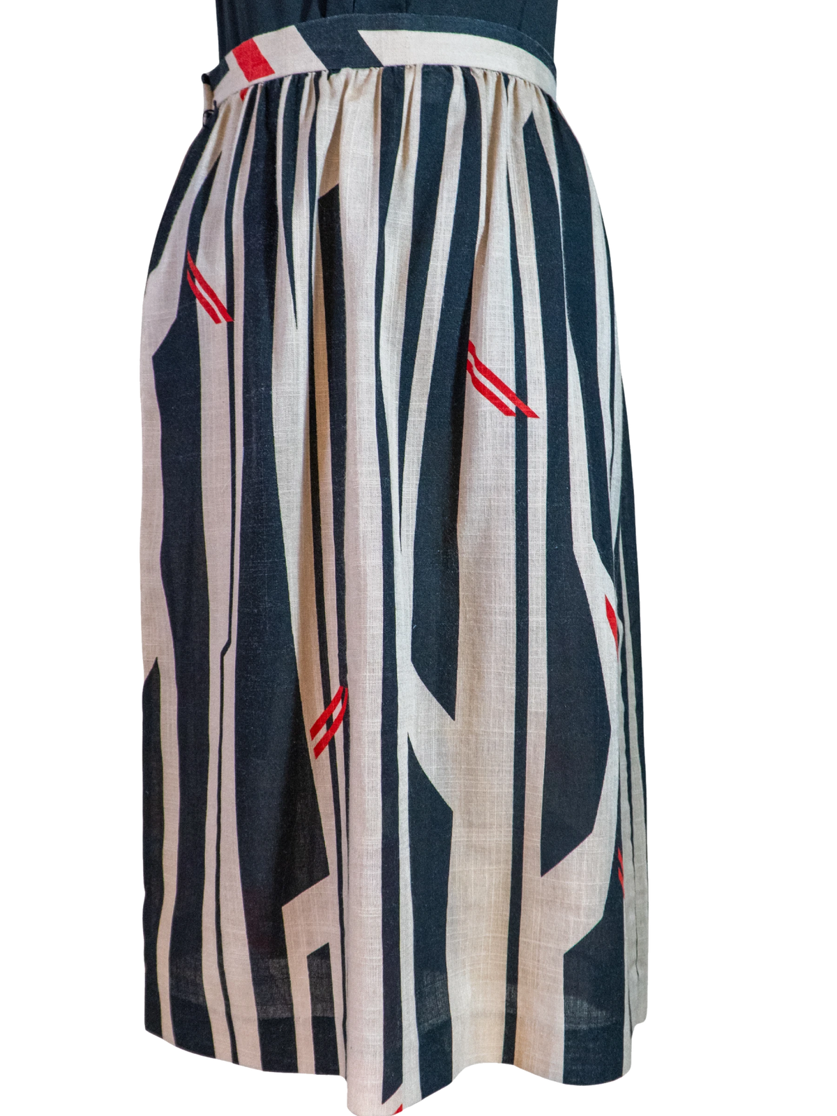 Brutalist Bae: Vintage Geometric Print Skirt
