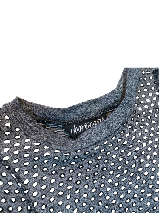 Charmane Micro-Dot Knit Midi Dress