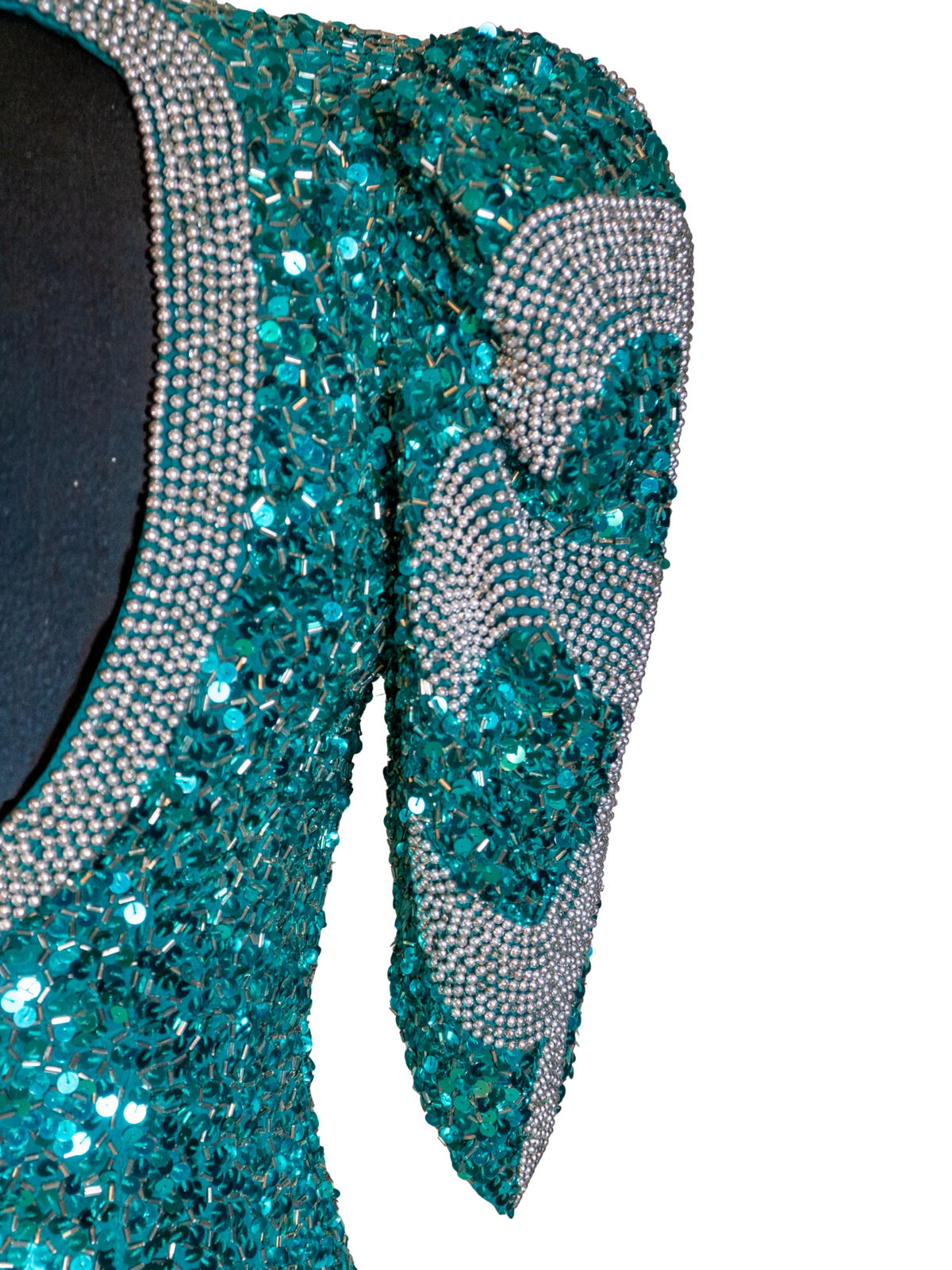 Emerald Siren: Beaded Teal Showstopper Gown