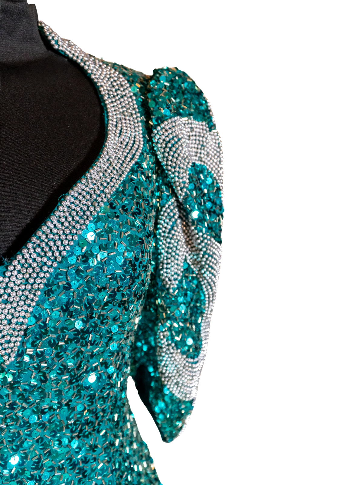 Emerald Siren: Beaded Teal Showstopper Gown