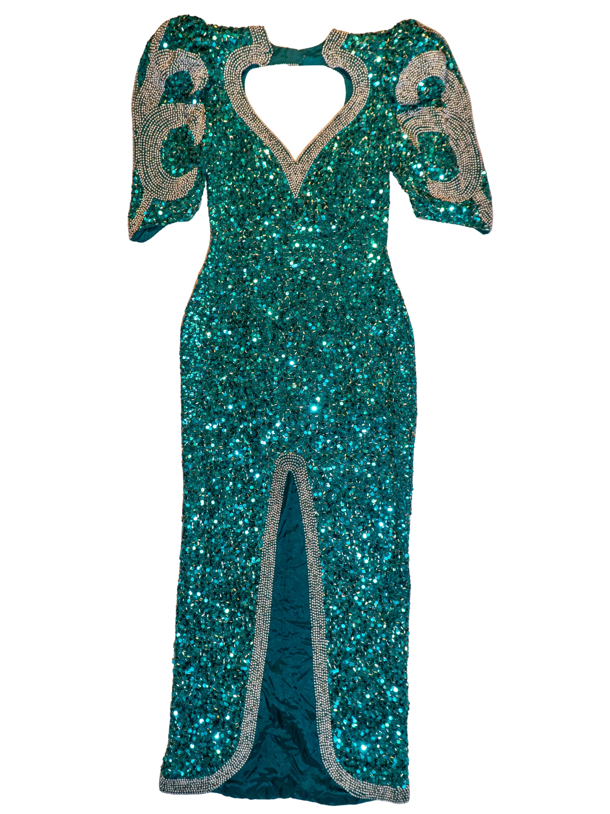 Emerald Siren: Beaded Teal Showstopper Gown