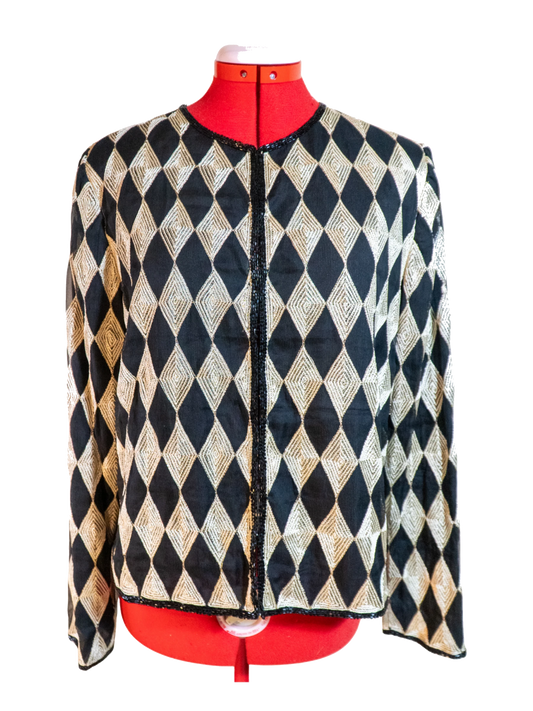Harlequin: Laurence Kazar Beaded Silk Jacket