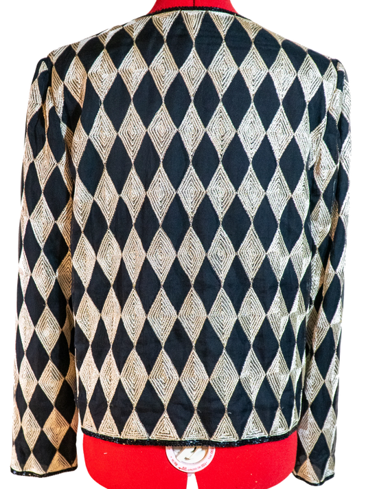 Harlequin: Laurence Kazar Beaded Silk Jacket