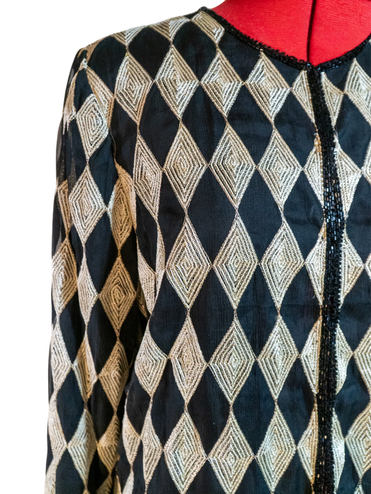 Harlequin: Laurence Kazar Beaded Silk Jacket
