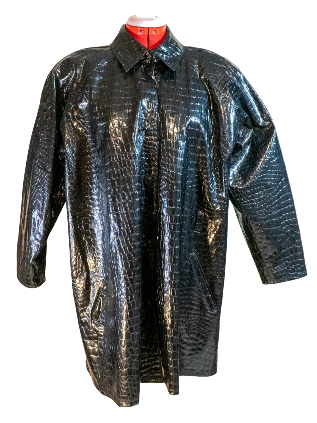 Loch Ness: Croc-Embossed Vinyl Coat