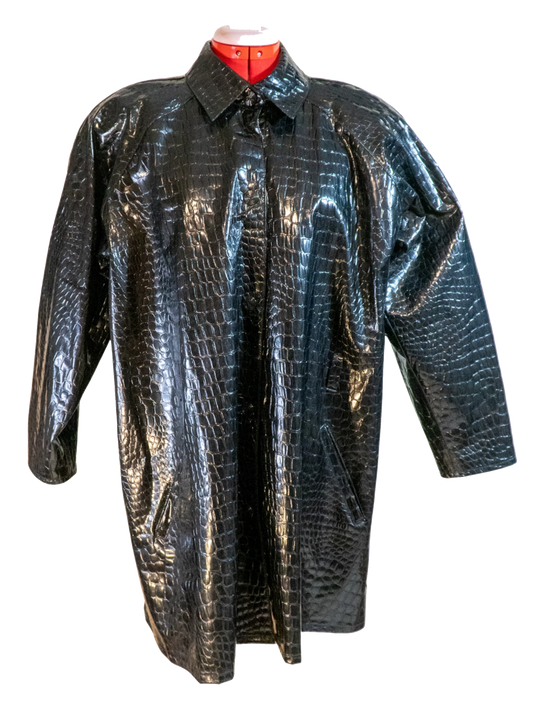 Loch Ness: Croc-Embossed Vinyl Coat