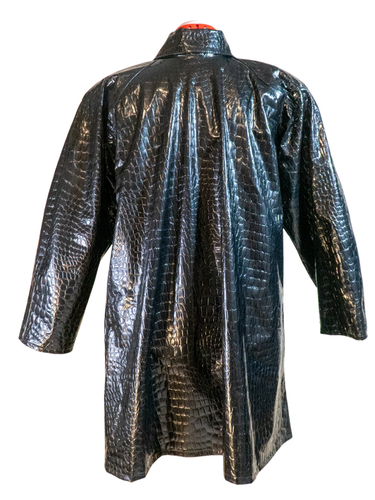Loch Ness: Croc-Embossed Vinyl Coat