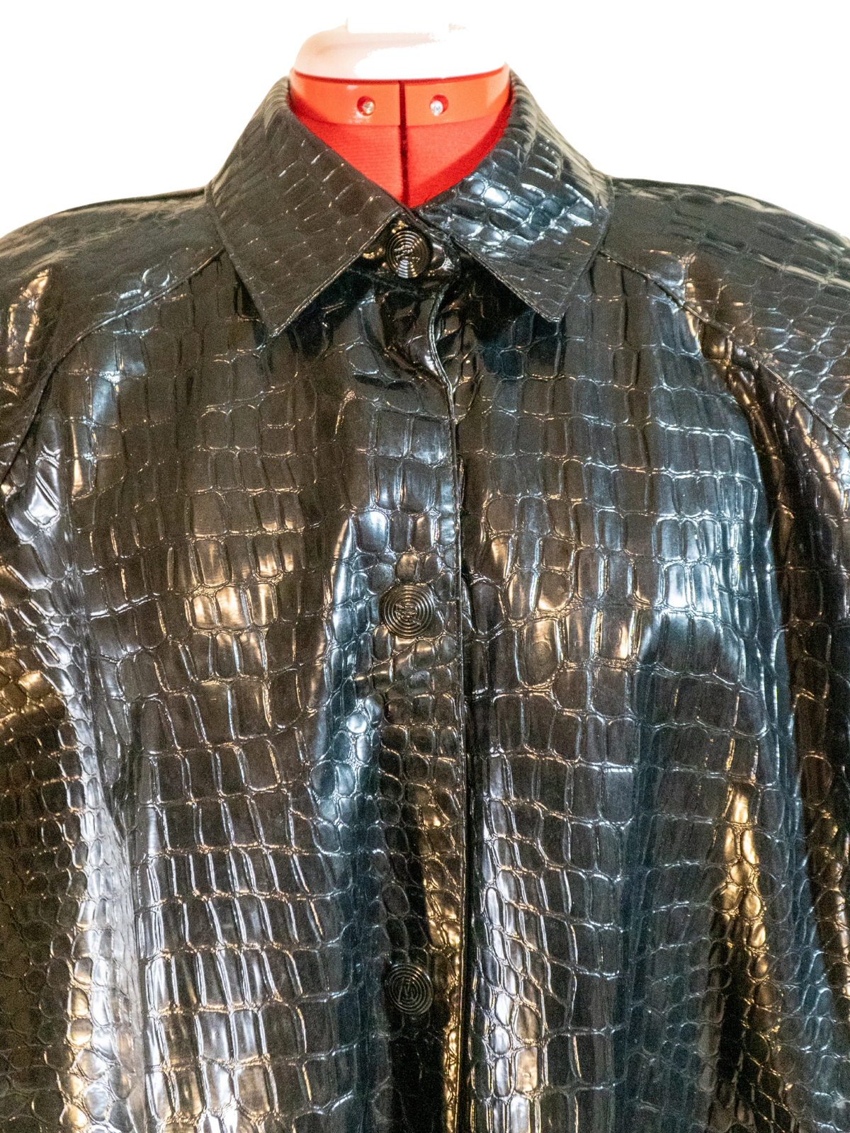 Loch Ness: Croc-Embossed Vinyl Coat