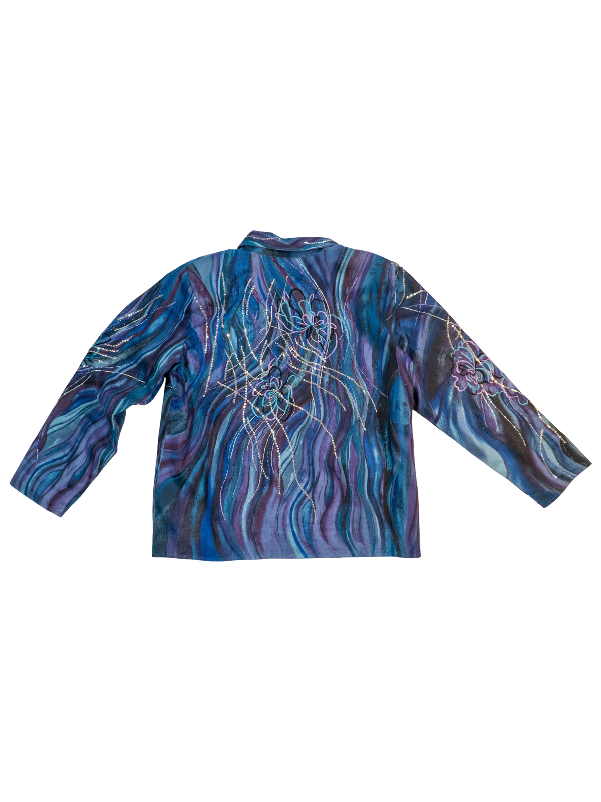 Moonlit Current: Psychedelic Jacket by Indigo Moon