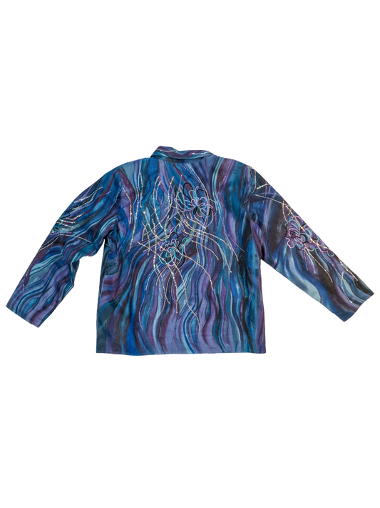 Moonlit Current: Psychedelic Jacket by Indigo Moon