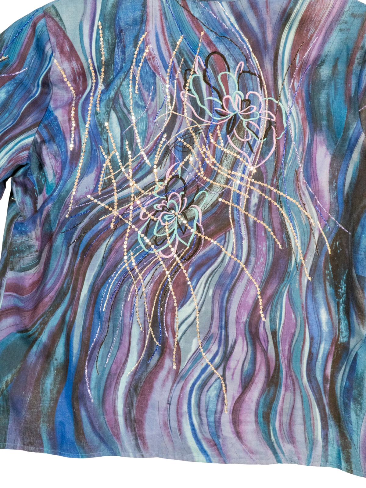 Moonlit Current: Psychedelic Jacket by Indigo Moon