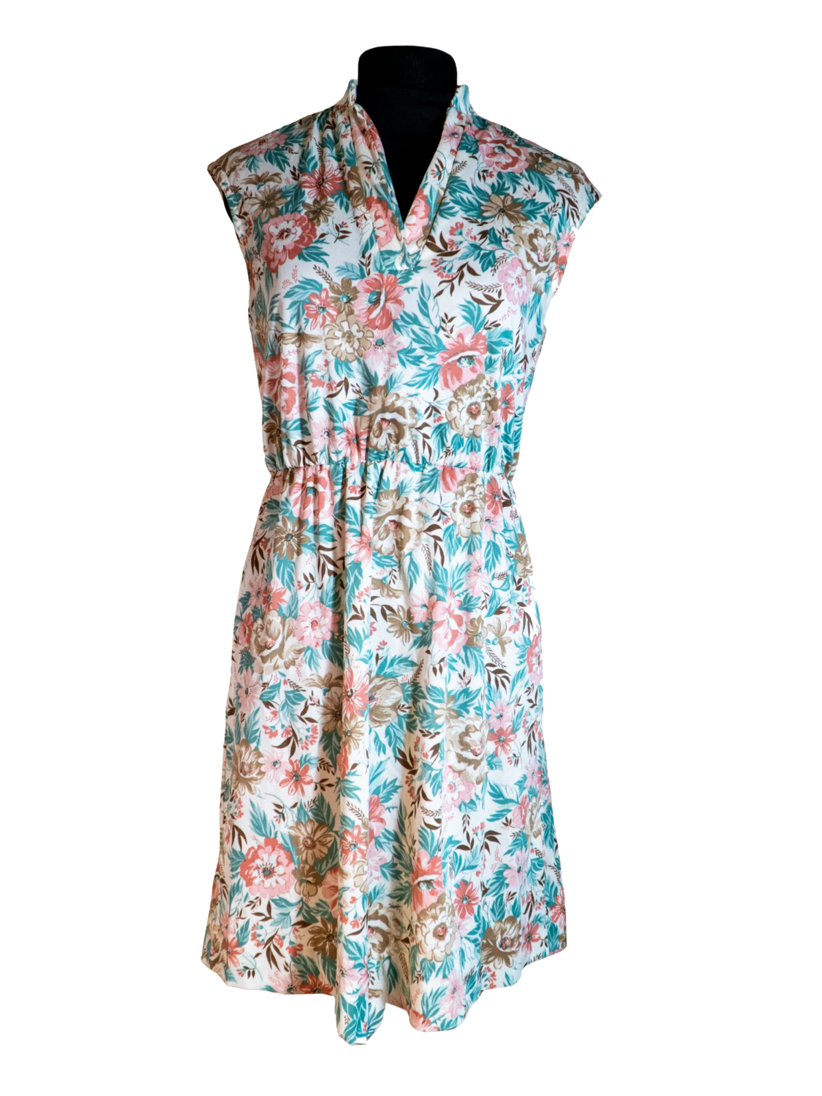 Painted Meadow: Sleeveless Floral Dress by Amy Deb