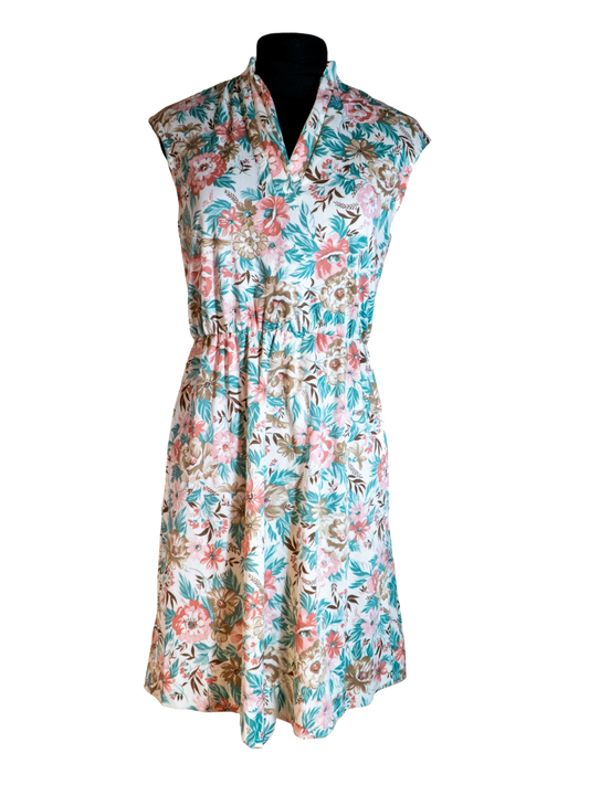 Painted Meadow: Sleeveless Floral Dress by Amy Deb