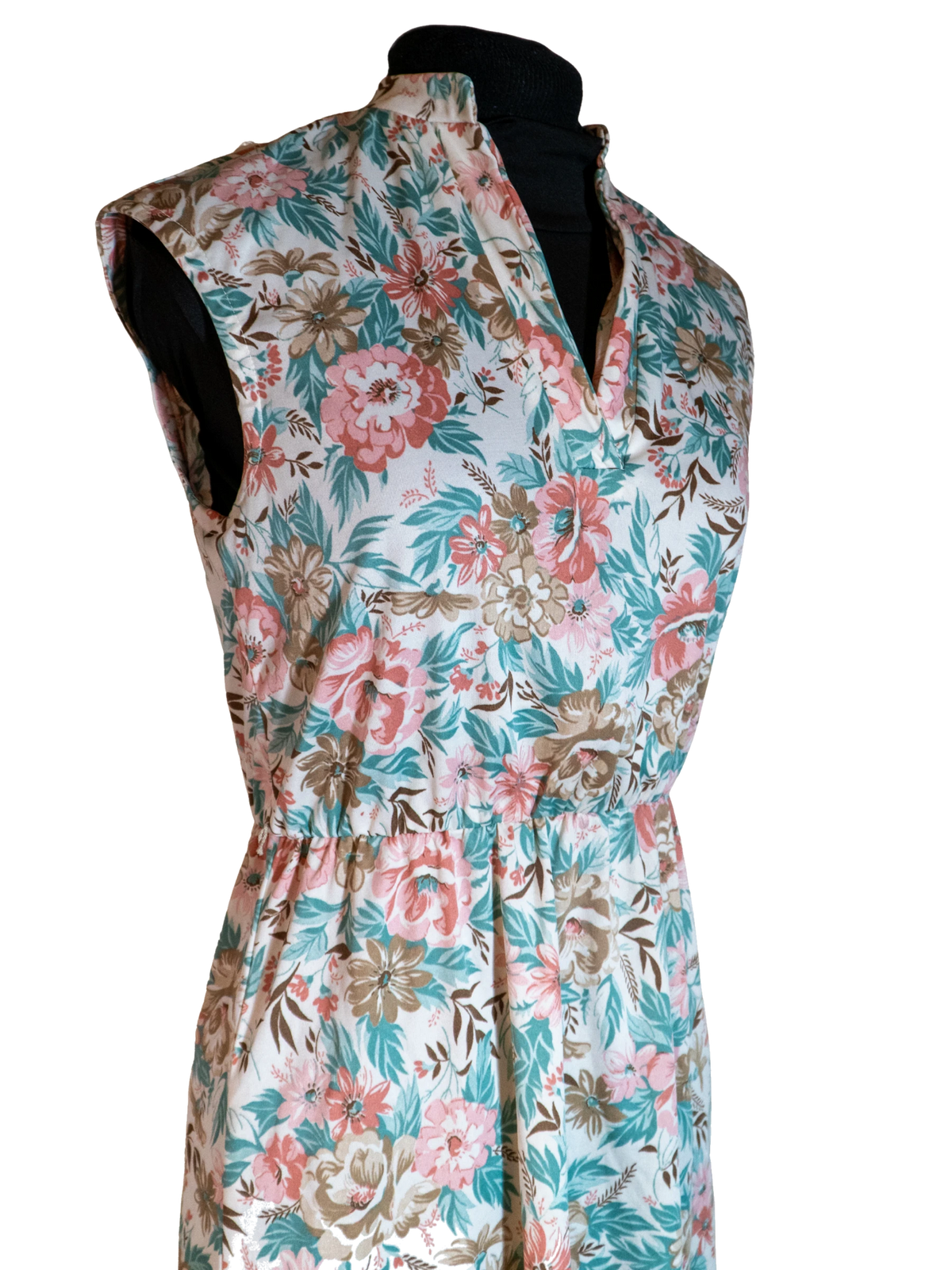 Painted Meadow: Sleeveless Floral Dress by Amy Deb