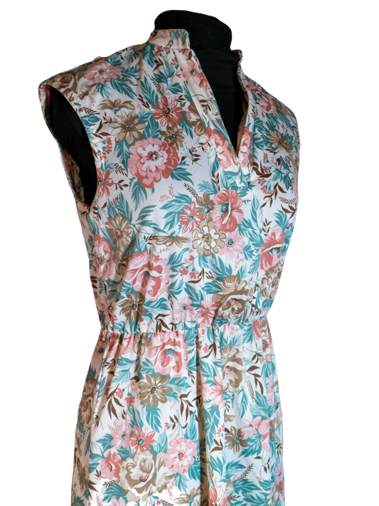 Painted Meadow: Sleeveless Floral Dress by Amy Deb