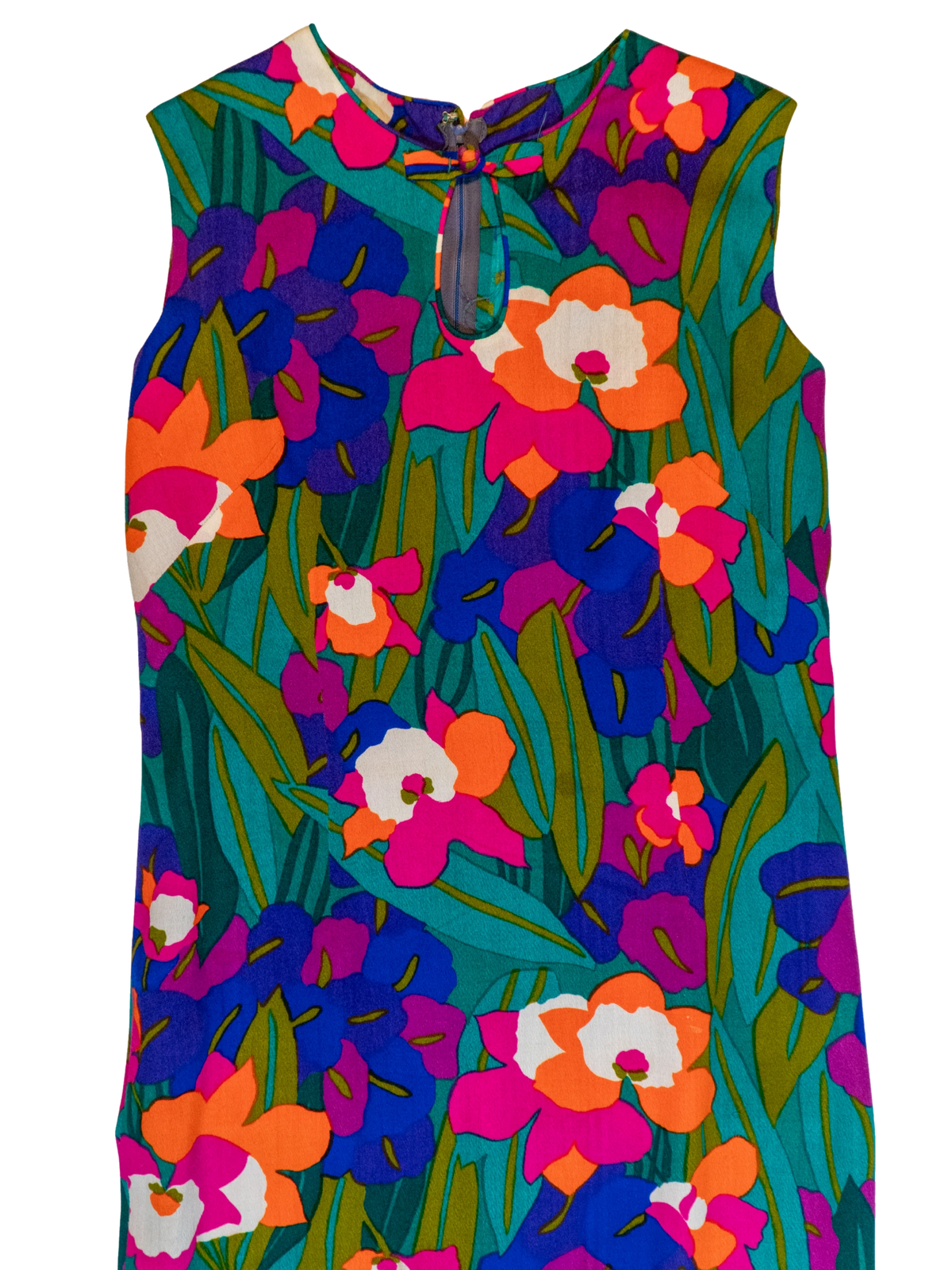 Pretty in Paradise: Vibrant Floral Keyhole Maxi Dress