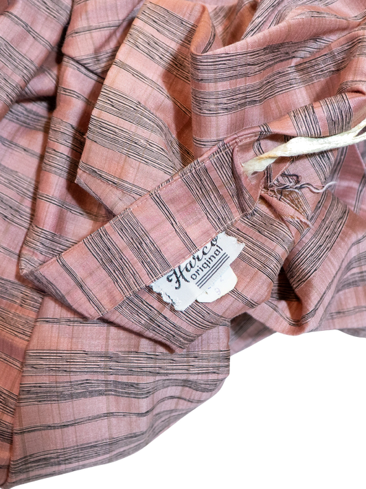 Soft & Pink: 1950s Striped Sheen Dress