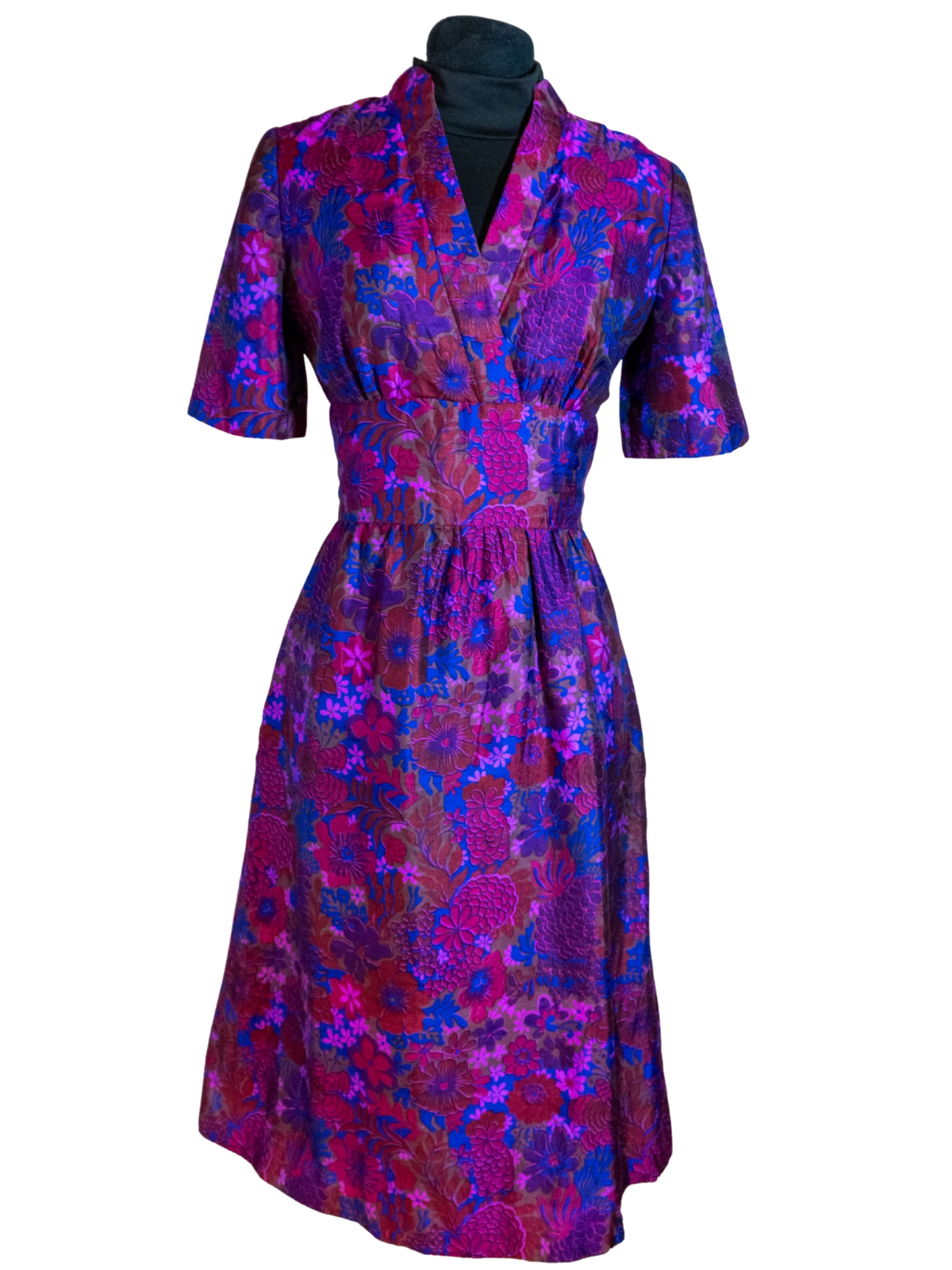 Vibrant Violet Silk Dress