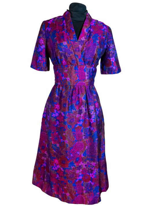 Vibrant Violet Silk Dress