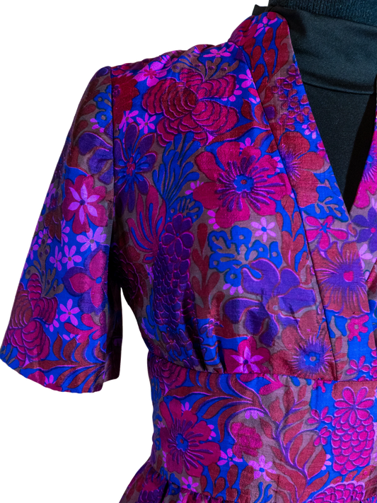 Vibrant Violet Silk Dress
