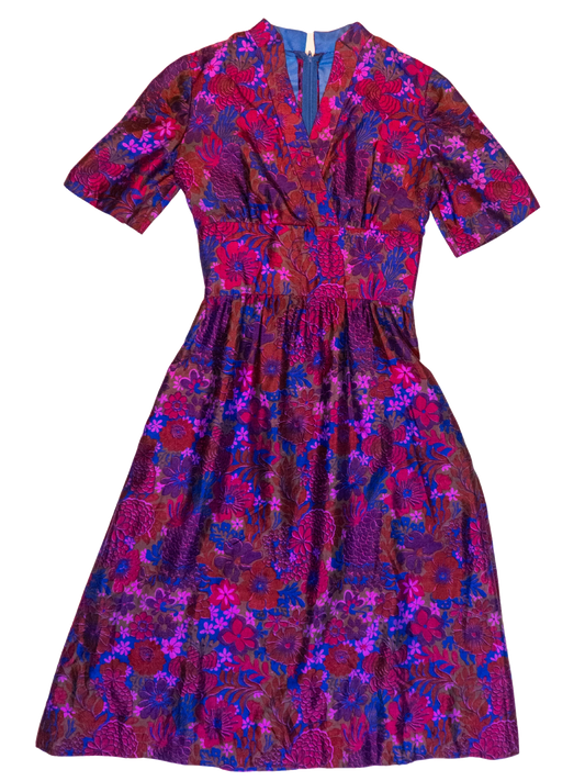 Vibrant Violet Silk Dress