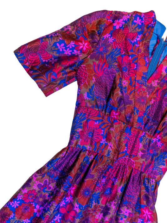 Vibrant Violet Silk Dress