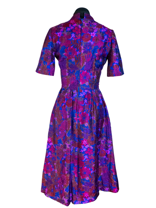 Vibrant Violet Silk Dress